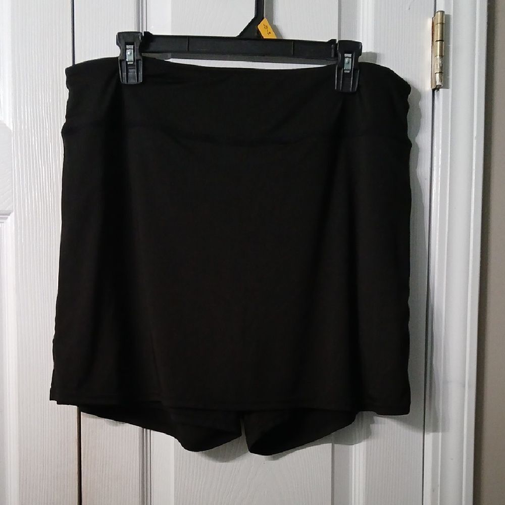 Realessentials Black Women's pull-on Short tennis golf casual  Sz 1X NWOT
